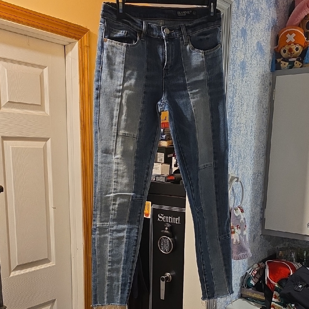 Blank NYC Two-Tone Blue Skinny Jeans